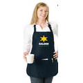 Adjustable Neck Mid-Length 3 Pouch Pocket Apron (Color)